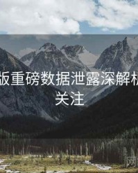 91网页版重磅数据泄露深解析，值得关注