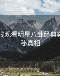 51网在线观看明星八卦经典案例，揭秘真相