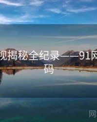 深度影视揭秘全纪录——91网流量密码