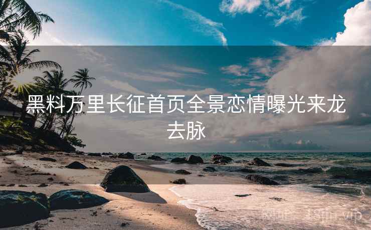 黑料万里长征首页全景恋情曝光来龙去脉