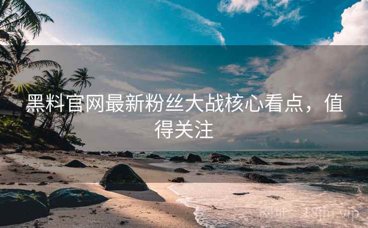 黑料官网最新粉丝大战核心看点，值得关注
